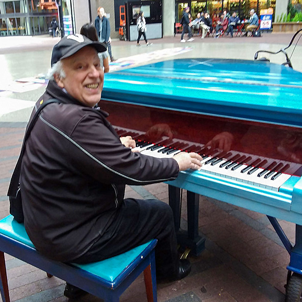 Dennis at the piano.